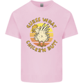 Guess What Chicken Butt Funny Farm Kids T-Shirt Childrens Light Pink