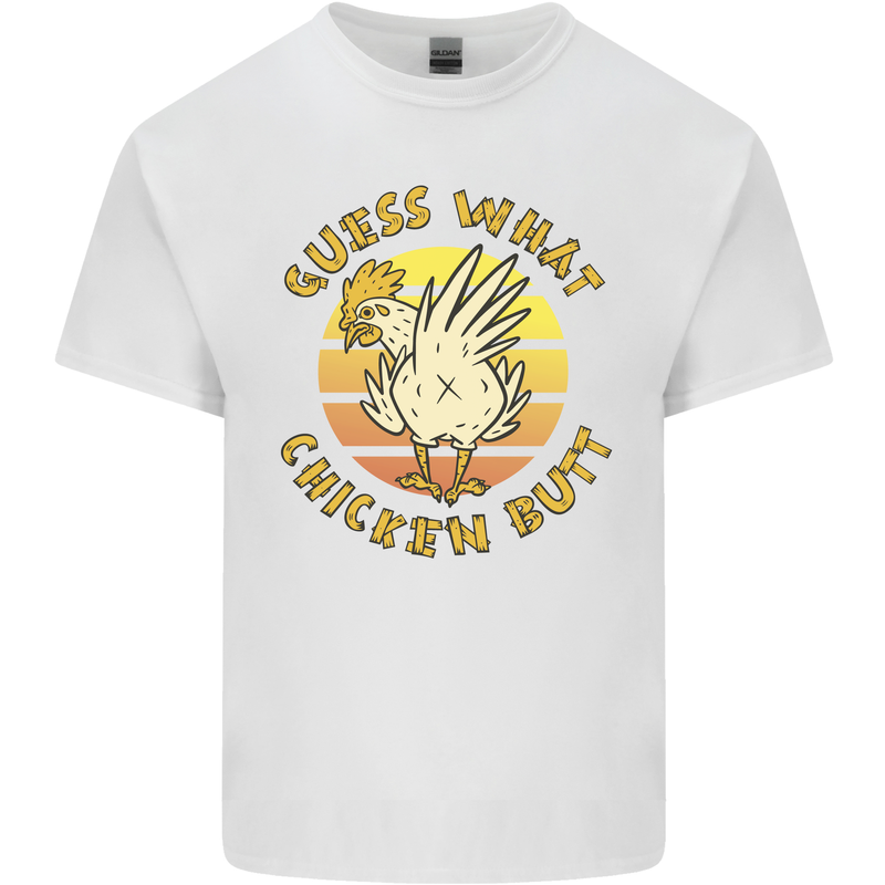Guess What Chicken Butt Funny Farm Kids T-Shirt Childrens White