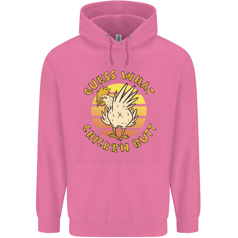 Guess What Chicken Butt Funny Farm Mens 80% Cotton Hoodie Azelea