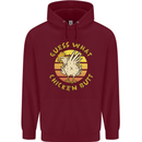 Guess What Chicken Butt Funny Farm Mens 80% Cotton Hoodie Maroon