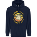 Guess What Chicken Butt Funny Farm Mens 80% Cotton Hoodie Navy Blue