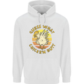 Guess What Chicken Butt Funny Farm Mens 80% Cotton Hoodie White