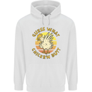 Guess What Chicken Butt Funny Farm Mens 80% Cotton Hoodie White
