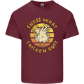 Guess What Chicken Butt Funny Farm Mens Cotton T-Shirt Tee Top Maroon