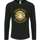 Guess What Chicken Butt Funny Farm Mens Long Sleeve T-Shirt Black