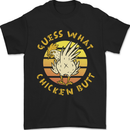 Guess What Chicken Butt Funny Farm Mens T-Shirt 100% Cotton Black