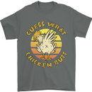 Guess What Chicken Butt Funny Farm Mens T-Shirt 100% Cotton Charcoal
