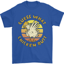 Guess What Chicken Butt Funny Farm Mens T-Shirt 100% Cotton Royal Blue