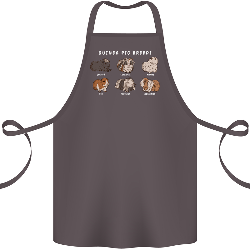 Guinea Pig Breeds 1 Cotton Apron 100% Organic Dark Grey