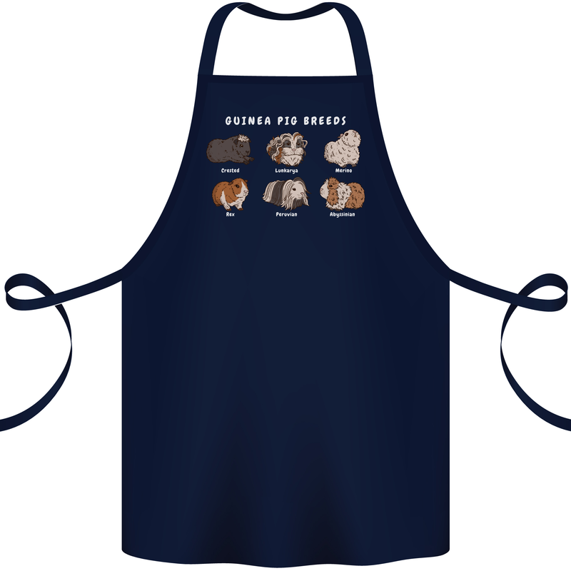 Guinea Pig Breeds 1 Cotton Apron 100% Organic Navy Blue