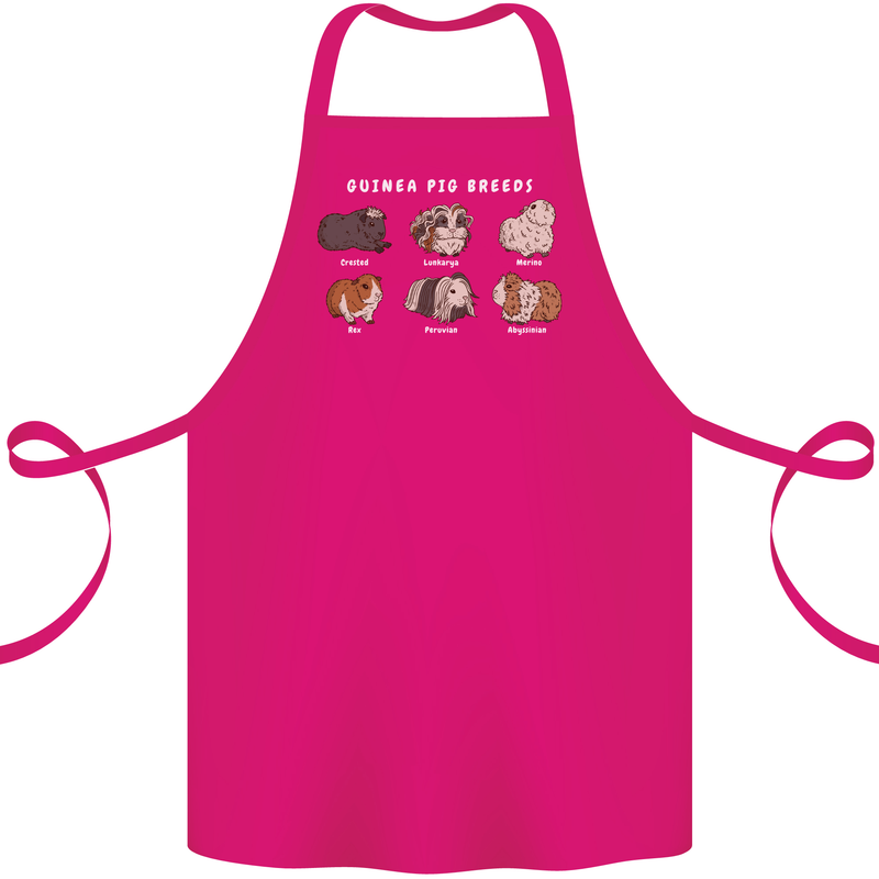 Guinea Pig Breeds 1 Cotton Apron 100% Organic Pink