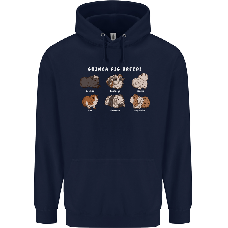 Guinea Pig Breeds 1 Mens 80% Cotton Hoodie Navy Blue