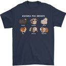 Guinea Pig Breeds 1 Mens T-Shirt 100% Cotton Navy Blue