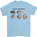 Guinea Pig Breeds 2 Mens T-Shirt 100% Cotton Light Blue