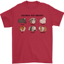 Guinea Pig Breeds 2 Mens T-Shirt 100% Cotton Red