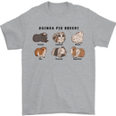 Guinea Pig Breeds 2 Mens T-Shirt 100% Cotton Sports Grey