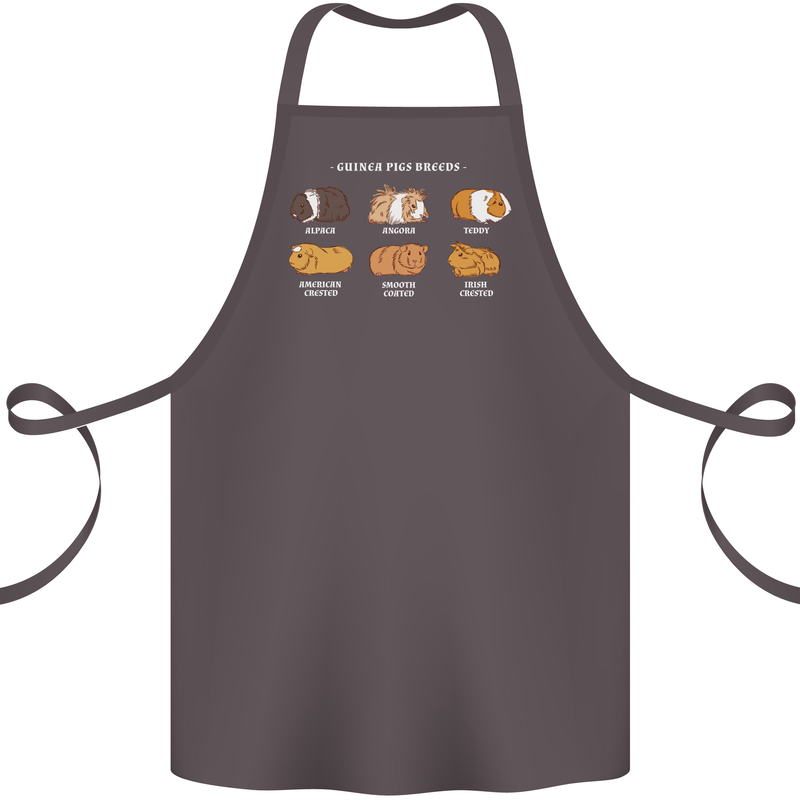 Guinea Pig Breeds 3 Cotton Apron 100% Organic Dark Grey