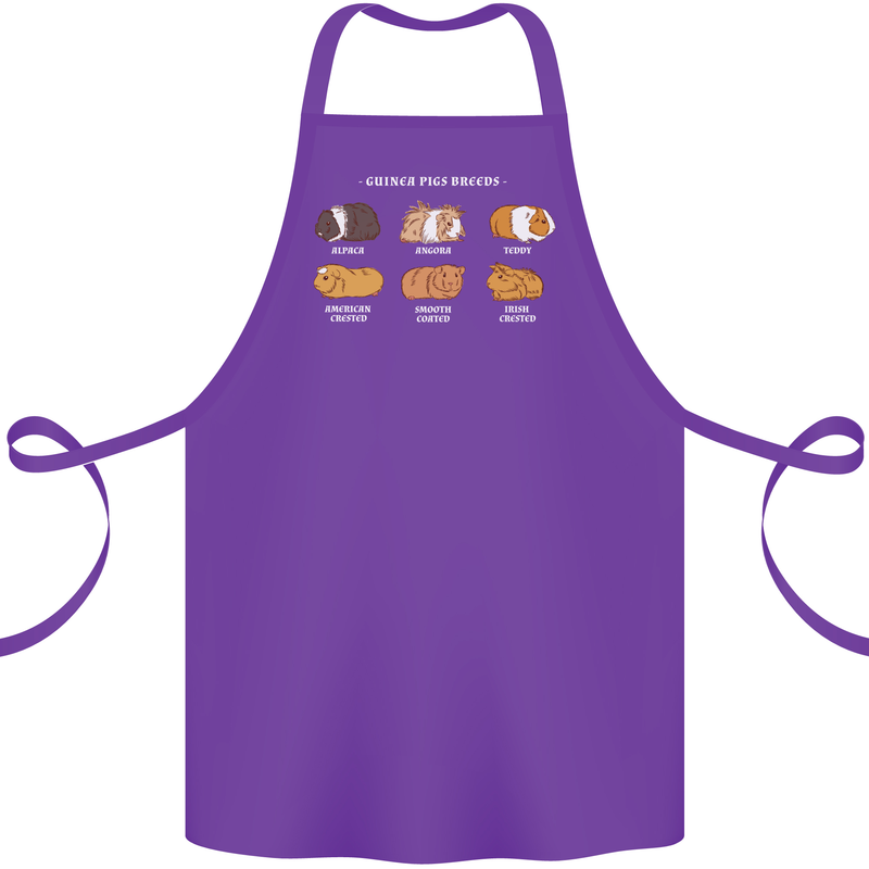Guinea Pig Breeds 3 Cotton Apron 100% Organic Purple