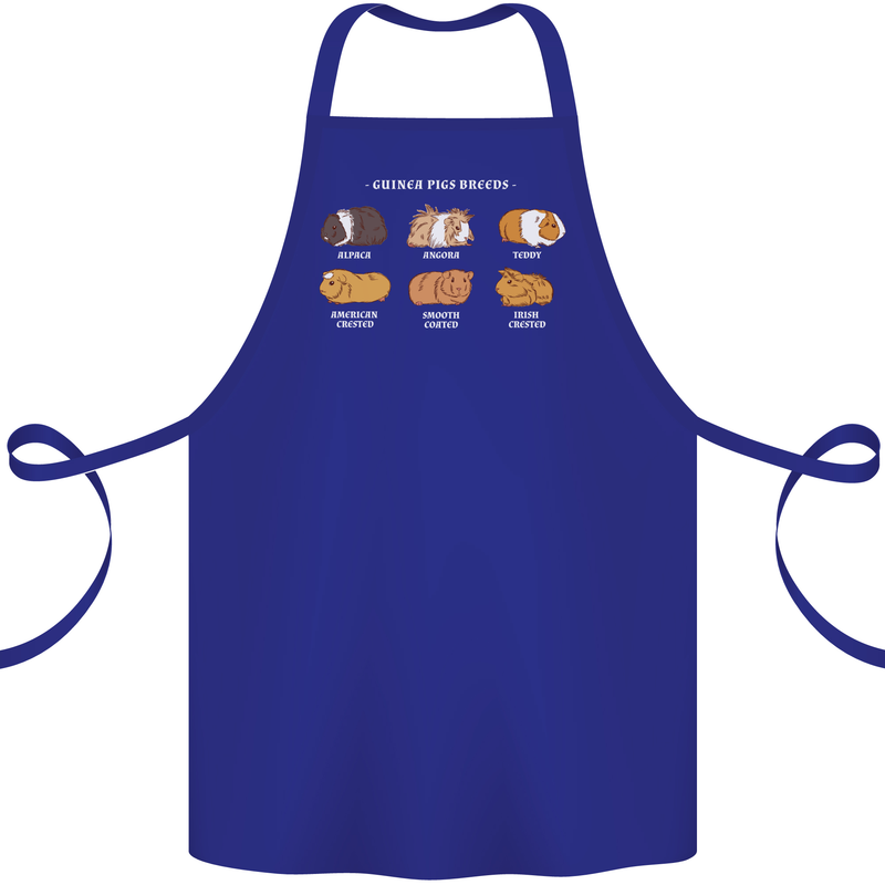 Guinea Pig Breeds 3 Cotton Apron 100% Organic Royal Blue