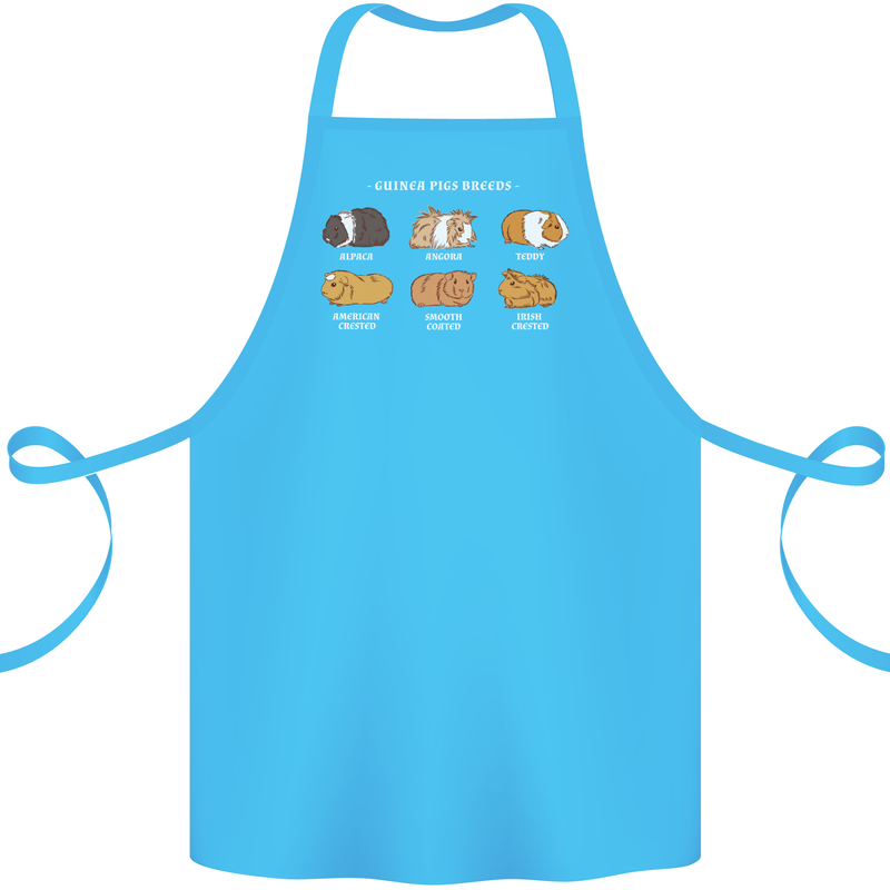 Guinea Pig Breeds 3 Cotton Apron 100% Organic Turquoise