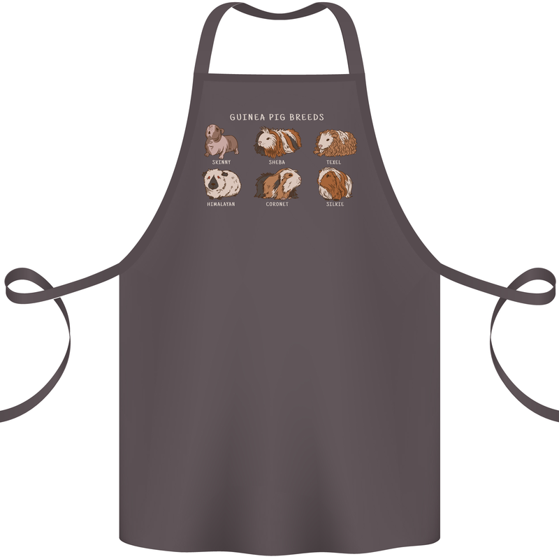 Guinea Pig Breeds 5 Cotton Apron 100% Organic Dark Grey