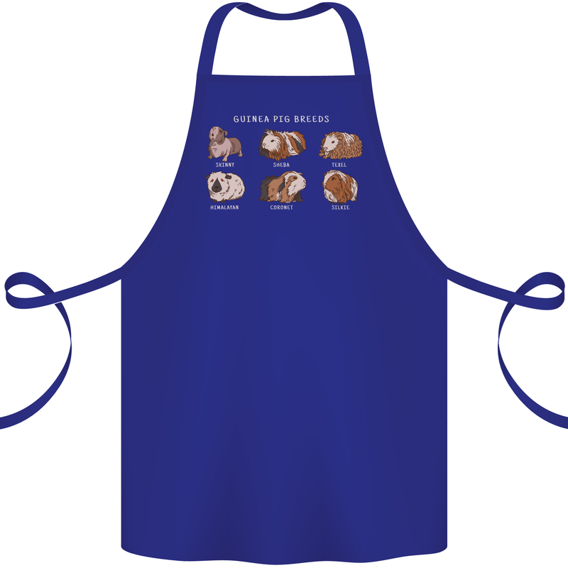 Guinea Pig Breeds 5 Cotton Apron 100% Organic Royal Blue