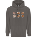 Guinea Pig Breeds 5 Mens 80% Cotton Hoodie Charcoal