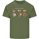 Guinea Pig Breeds 5 Mens Cotton T-Shirt Tee Top Military Green