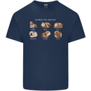 Guinea Pig Breeds 5 Mens Cotton T-Shirt Tee Top Navy Blue