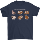 Guinea Pig Breeds 5 Mens T-Shirt 100% Cotton Navy Blue
