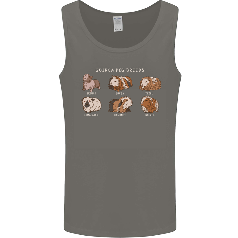 Guinea Pig Breeds 5 Mens Vest Tank Top Charcoal