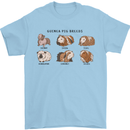 Guinea Pig Breeds 6 Mens T-Shirt 100% Cotton Light Blue