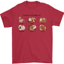 Guinea Pig Breeds 6 Mens T-Shirt 100% Cotton Red