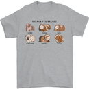 Guinea Pig Breeds 6 Mens T-Shirt 100% Cotton Sports Grey