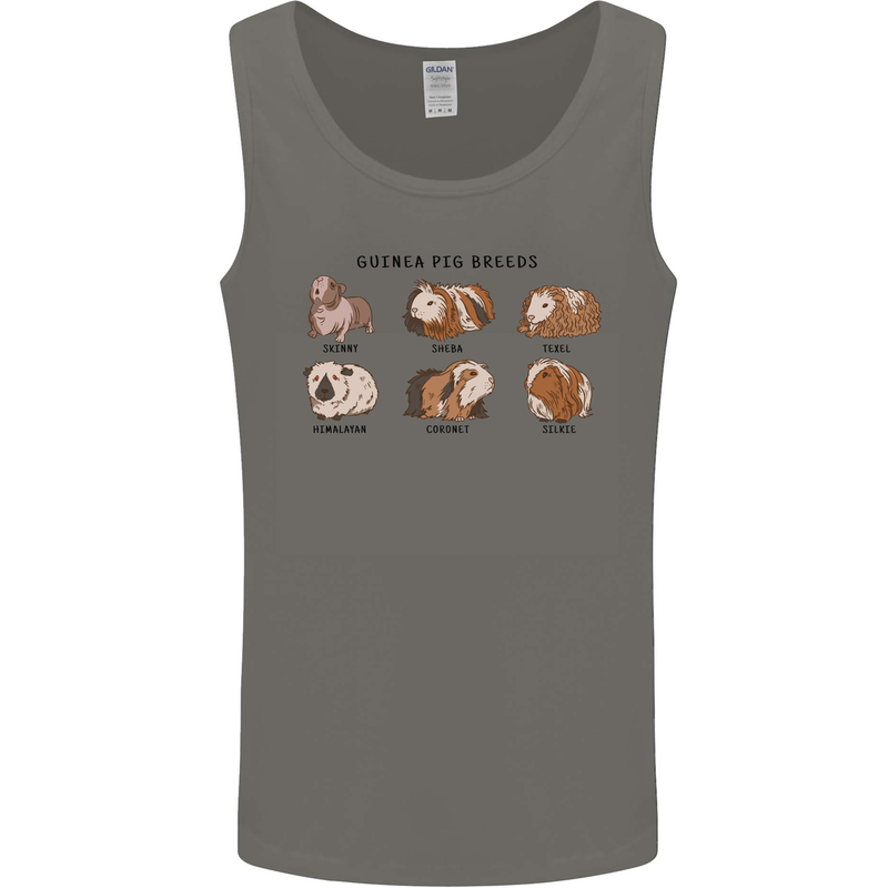 Guinea Pig Breeds 6 Mens Vest Tank Top Charcoal
