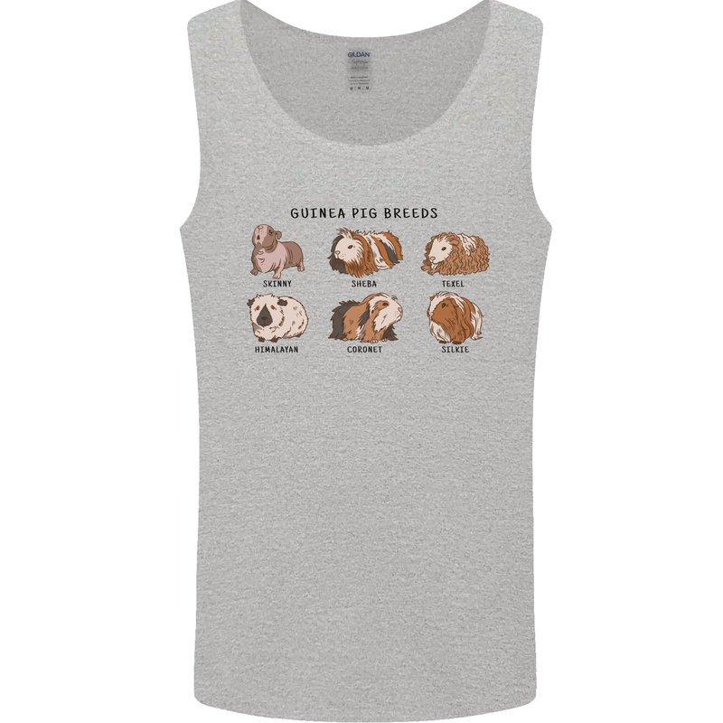 Guinea Pig Breeds 6 Mens Vest Tank Top Sports Grey