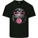 Guinea Pig With Bubble Gum and Glasses Mens Cotton T-Shirt Tee Top Black
