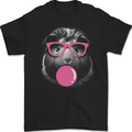 Guinea Pig With Bubble Gum and Glasses Mens Gildan Cotton T-Shirt Black