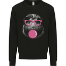 Guinea Pig With Bubble Gum and Glasses Mens Sweatshirt Jumper Black