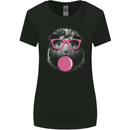 Guinea Pig With Bubble Gum and Glasses Womens Wider Cut T-Shirt Black