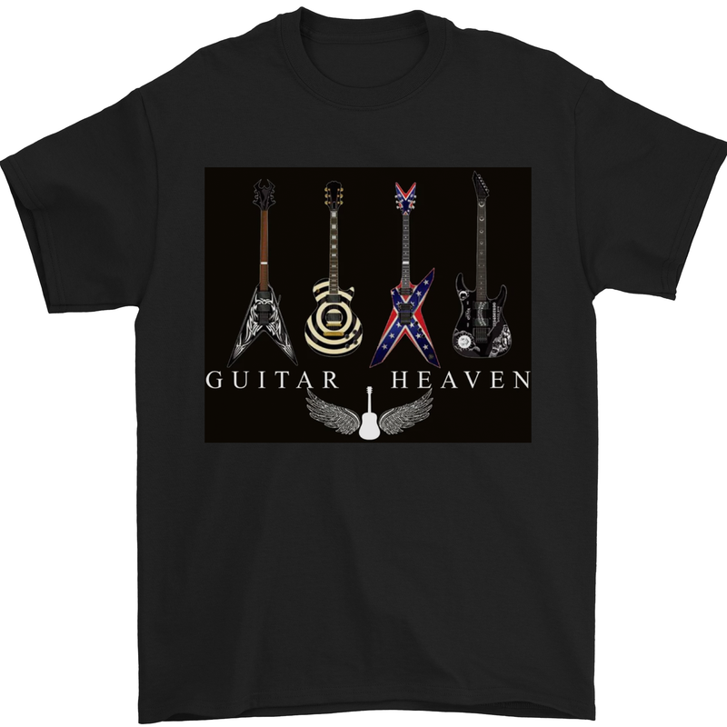 Guitar T-Shirt Mens Electric Acoustic Bass Funny Music Tshirt Tee Top 1