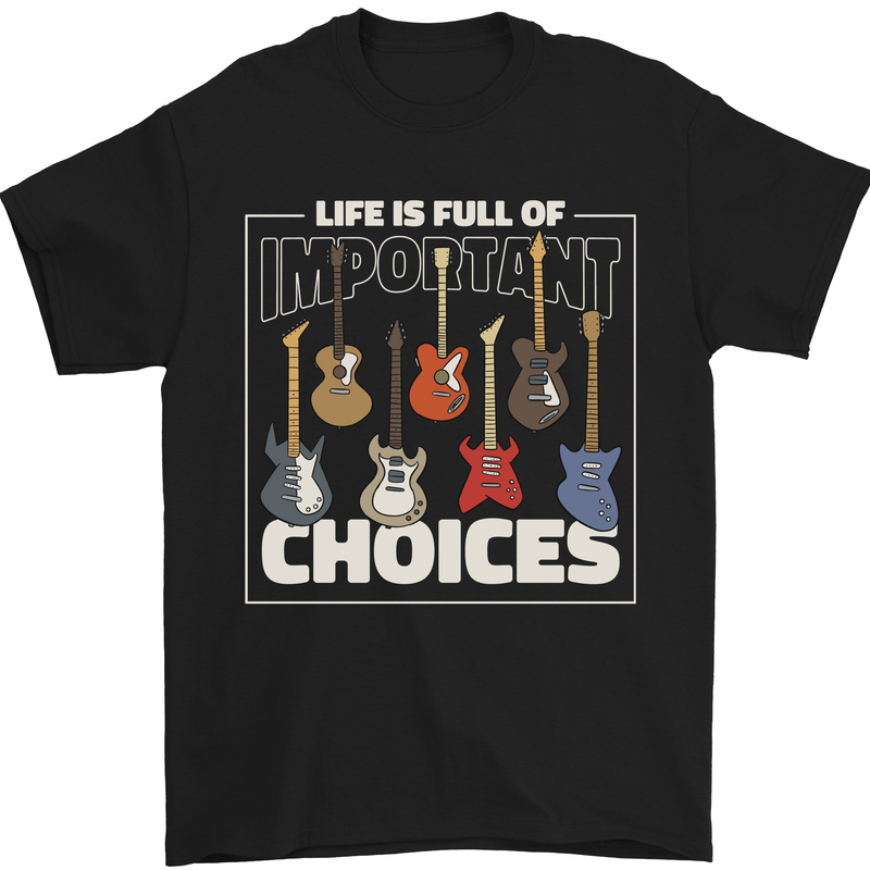 Guitar T-Shirt Mens Electric Acoustic Bass Funny Music Tshirt Tee Top 3