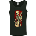 Guitar Playing Skeleton Rock Music Skull Mens Vest Tank Top Black
