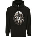 Guitar Skull Heavy Metal Rock Music Band Mens 80% Cotton Hoodie Black