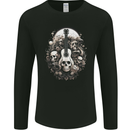 Guitar Skull Heavy Metal Rock Music Band Mens Long Sleeve T-Shirt Black