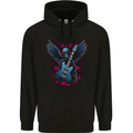 Guitar Skull Heavy Metal Rock Music Band Wings Childrens Kids Hoodie Black