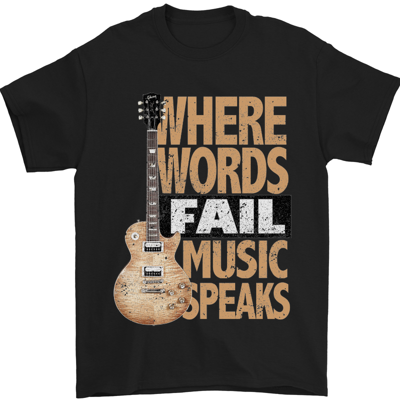 Guitar T-Shirt Mens Electric Acoustic Bass Funny Music Tshirt Tee Top 1