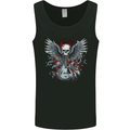 Guitar & Skull Heavy Metal Rock Music Wings Mens Vest Tank Top Black