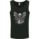 Guitar & Skull Heavy Metal Rock Music Wings Mens Vest Tank Top Black