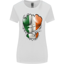 Gym Irish Tricolour Flag Muscles Ireland Womens Wider Cut T-Shirt White
